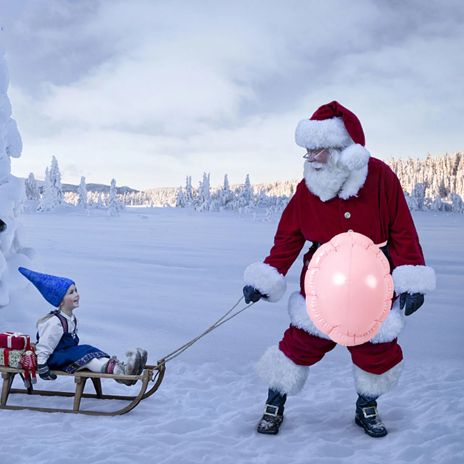 

For Santa Claus Cosplay Costume Christmas Party Stage Prop Pvc Santa Belly Christmas Costumes Belly Stuffer