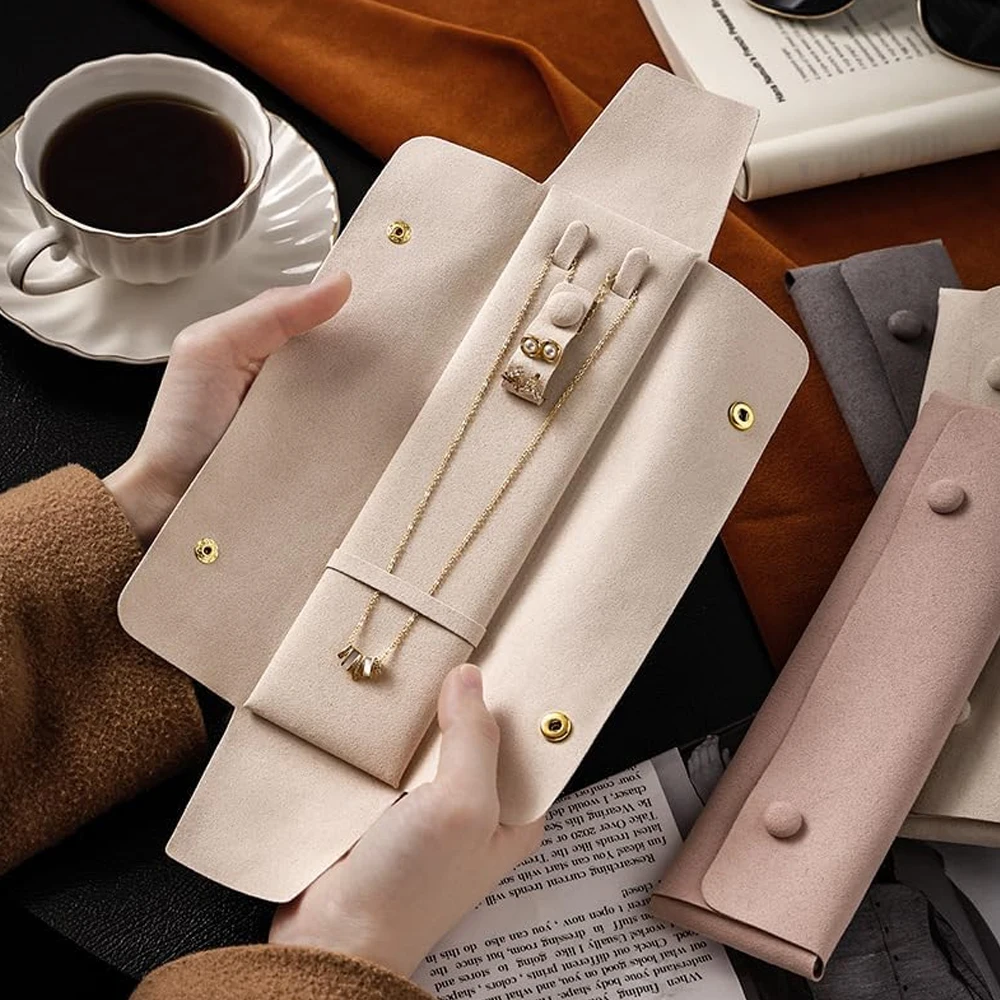 

Дорожный органайзер для ювелирных изделий с логотипом, рулонные сумки, коробка без путаницы, ожерелье, подарочная сумка, портативная сумка для ювелирных изделий, чехол для колец, сережек