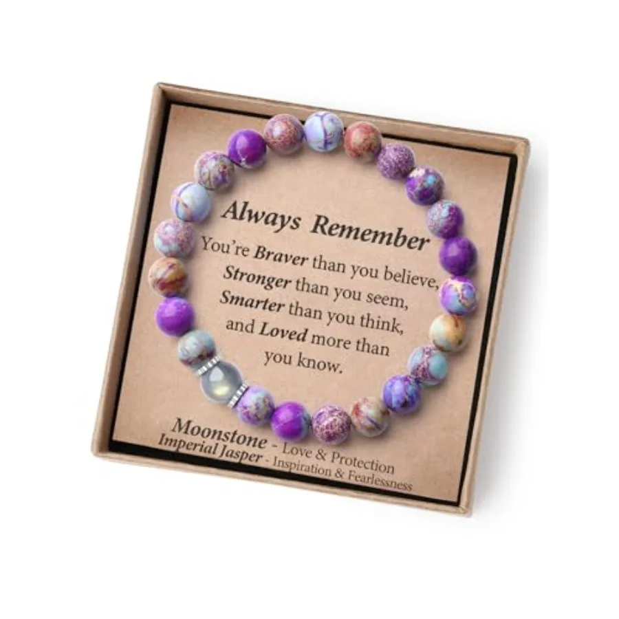 

THEMEROL Handmade Gifts for /Teen Girls/Adults-Love/Encouragement-Natural Crystal Bracelets