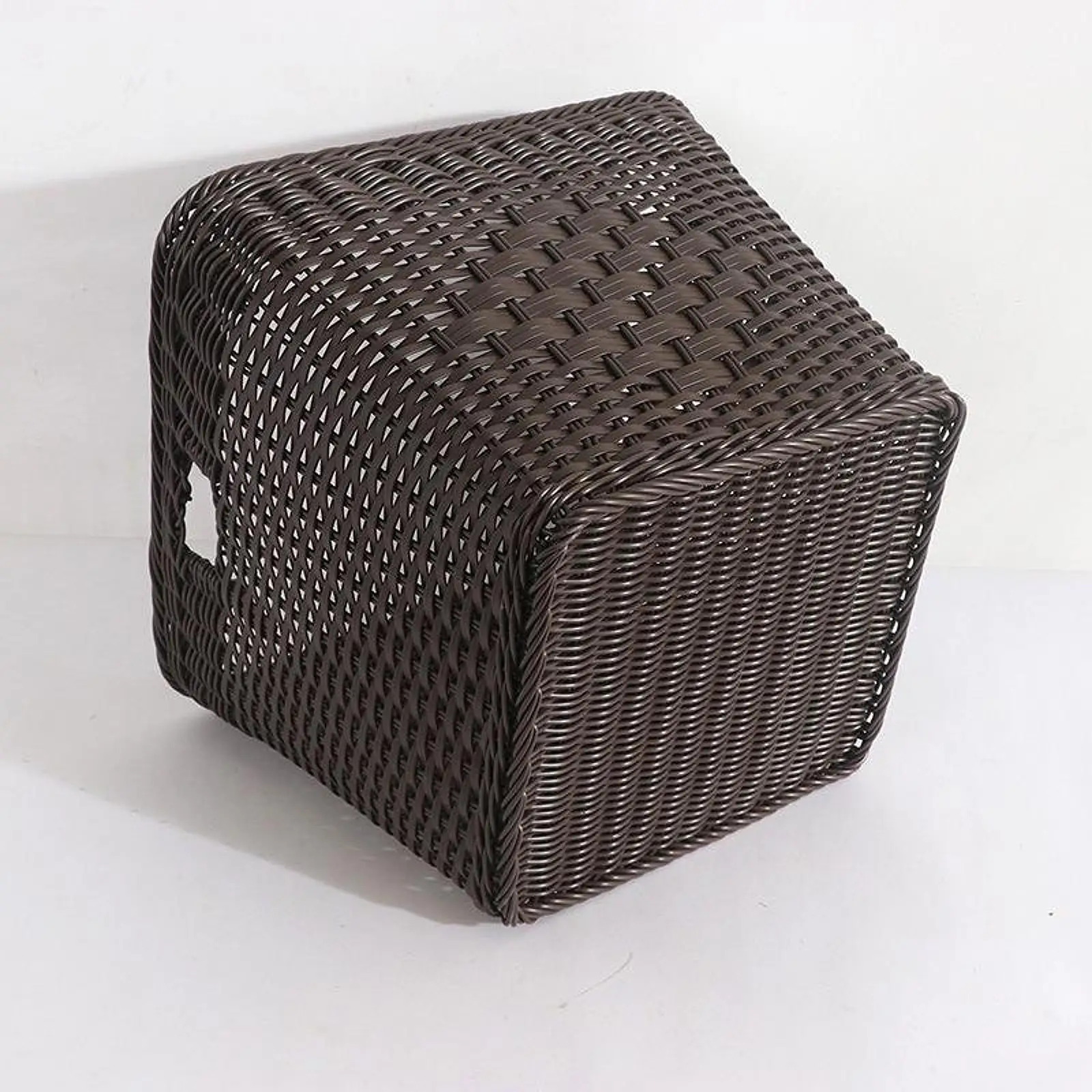 ハンドル付き手織りポータブルランドリーバスケット、寝室、ランドリールーム、アパート、バスルーム、大学、多用途の収納オーガナイザー