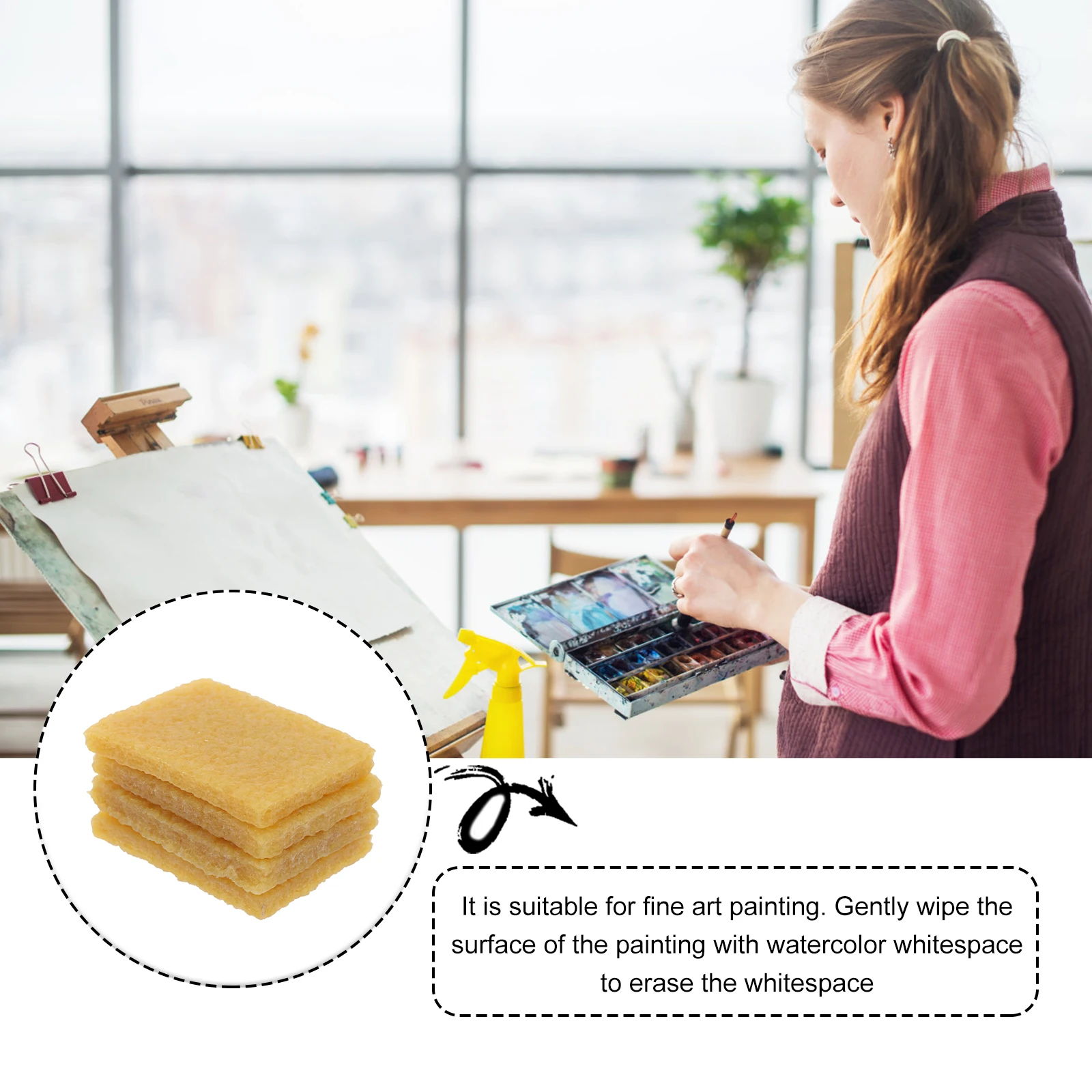 

4 Pcs Cleaning Wipe with White Glue Erasers Artists Cleaner Rubber Gum Masking Fluid and Residue Cleanser