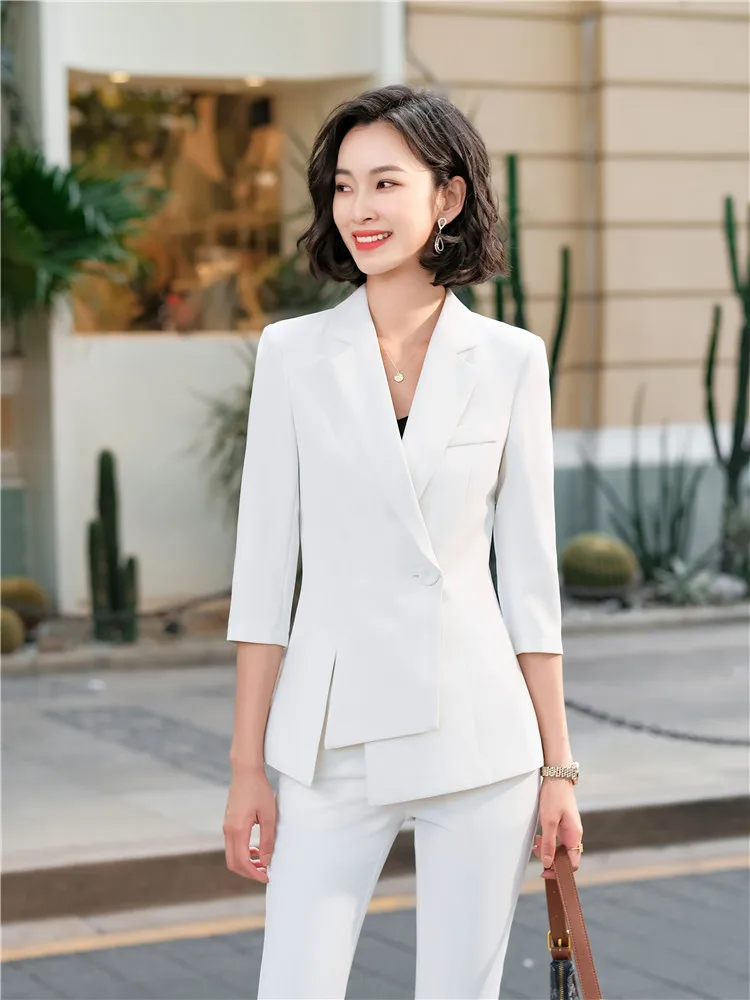 Butterfly Half Sleeve Blazer for Women Thin Office Suit Irregular Coat Fromal Solid Outerwear Chic Tops Green Spring New 2024