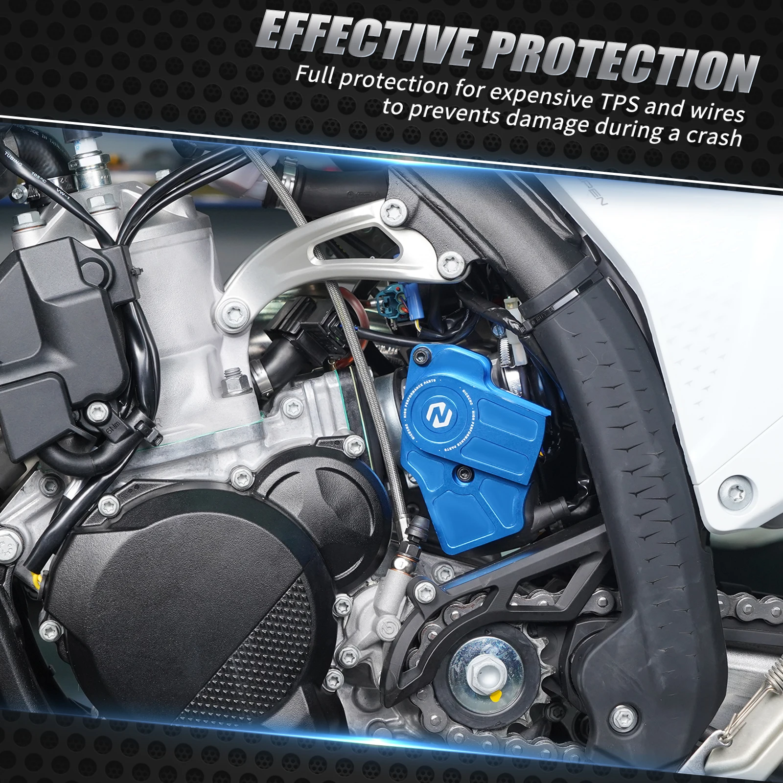 (EU-Lager) Für KTM EXC 300 250 XCW XC SX 125 250 300 Für Husqvarna TE 300 TE 250 TPS Drosselklappenschutz Linke Leistungsventilabdeckung – Detail 6