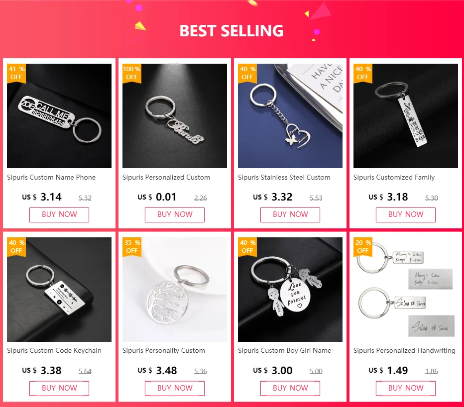 Sipuris Personalized Name Brief Schlüsselring Einzigartige Edelstahl Schlüssel Kette Für Frauen Mann Anpassung Keychain Geschenke Neue – Detail 1