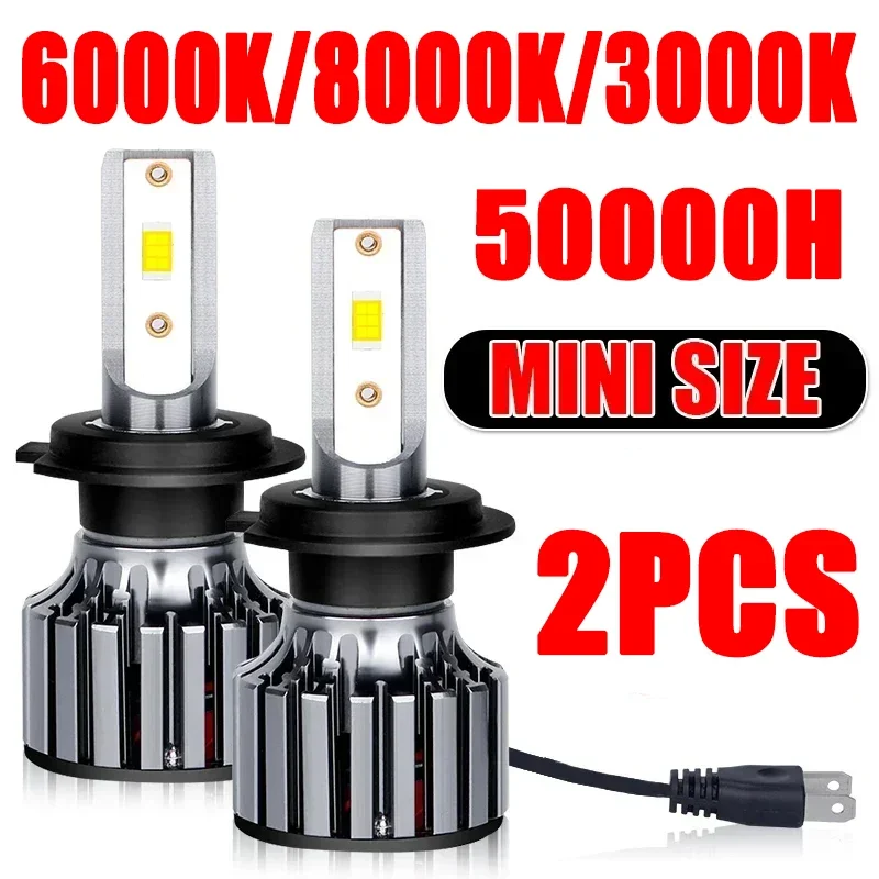 500 Вт500000LM H7 H4 H1 H8 H11 Светодиодные лампы для автомобильных фар для противотуманного освещения Цветовая температура 6...