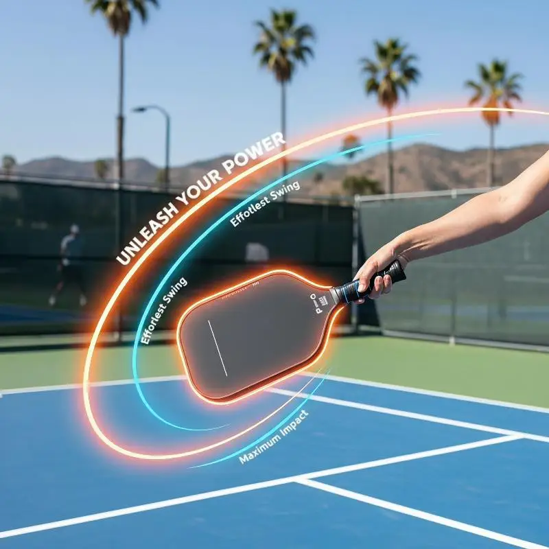 T700 Carbonfaser-Pickleball-Schläger-Set mit ergonomischem Griff, inklusive Aufbewahrungstasche und Bällen für das Heimtraining im Innenbereich. – Detail 1