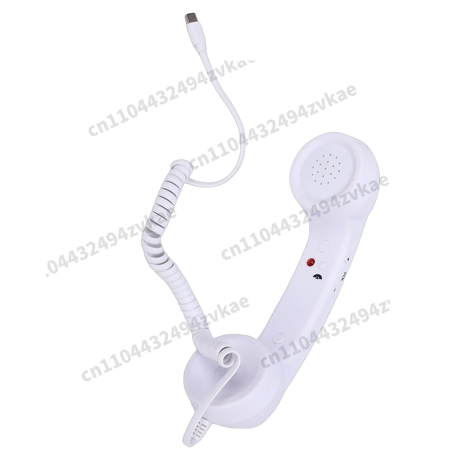 【New】Retro Phone Handset Type C Wired Telephone Handset Handheld Receiver with Mic and Speaker for Conference Call