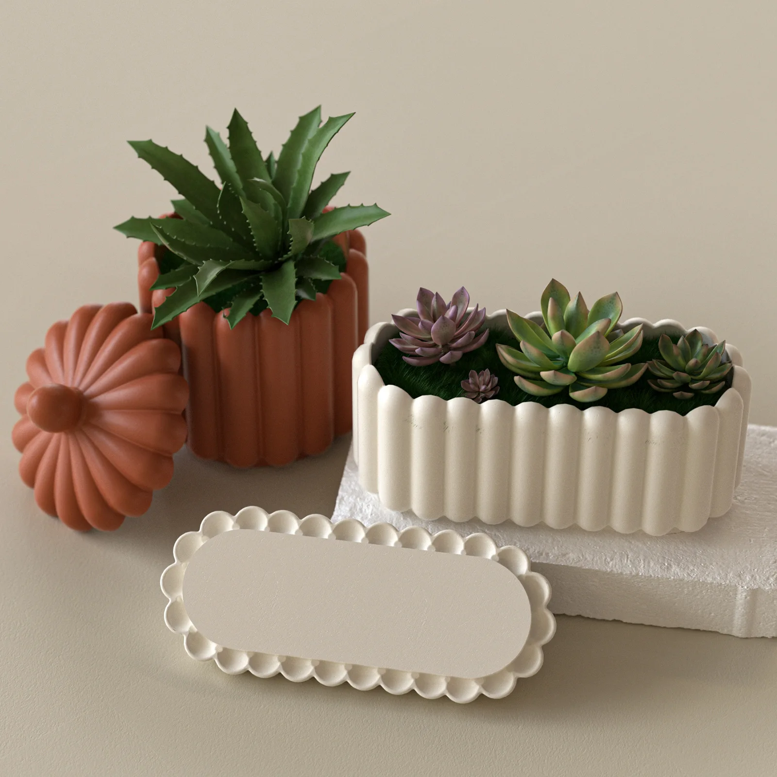 

Волнистая полоса, овальное хранилище, цветочный горшок, силиконовая форма, сделай сам, ароматическая свеча, чашка, гипсовая форма