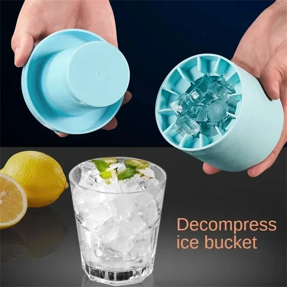 Silikon Eiswürfel Form Runde Eis Eimer Sommer Hausgemachte DIY Kühlschrank Einfrieren Eismaschine Kreative Eiswürfel Form Barware Werkzeug