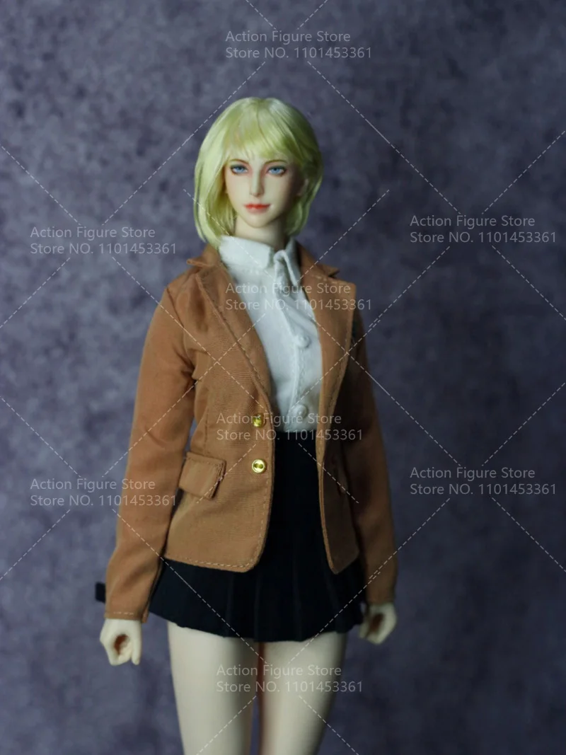 Chaqueta de estilo británico para mujer, Blazer de manga larga, uniforme JK, 12 pulgadas, a escala 1/6