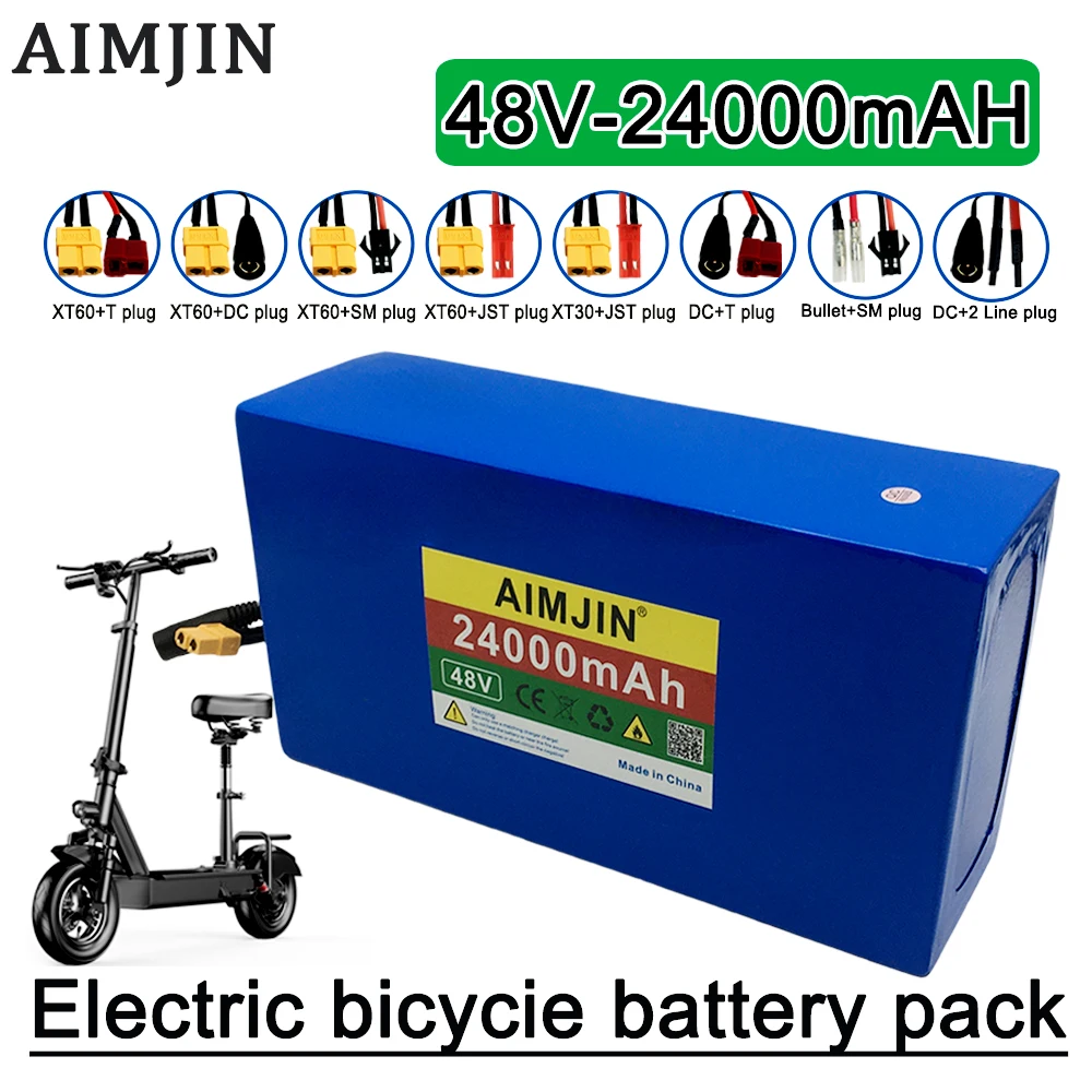 

100%New Original 48V 24ah 13s6p Lithium Battery Pack 48v 24000mAh 2000W Citycoco Motorized Scooter Batteries Built in 50A BMS