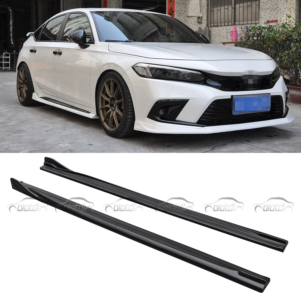 For Honda CIVIC 11TH FL1 FL4 TYPE R ABS Material Side Skirts Bumper Lip Auto Tuning