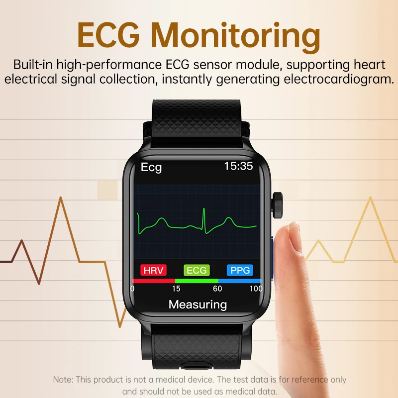 جديد P300 وسادة هوائية لمراقبة ضغط الدم Smartwatch ECG الأكسجين في الدم قياس درجة حرارة الجسم جهاز تعقب للياقة البدنية ساعة