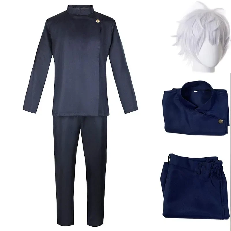 Gojo Satoru Cosplay Kostüm High School Uniform Anzug Halloween Kostüm Männer Erwachsene Gojo Satoru kompletten Satz