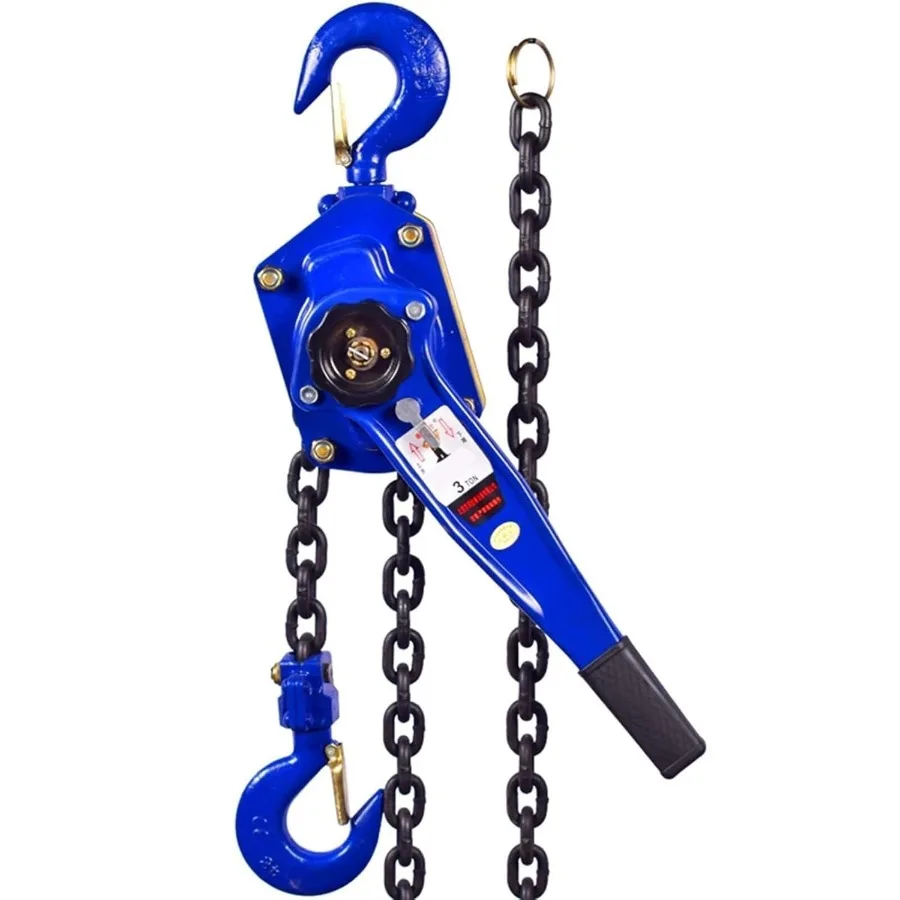 

Manual Lift Lever Block Chain Hoist 1 1.5 2 3 Ton Load Capacity Steel Chain Ratchet Hoist with Come Along Puller 6 8 10MM Diame
