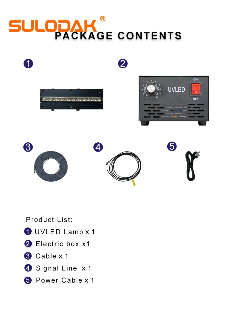 UV led Curing Lamp and Electric box 120mm*10mm air For UV Dispenser Offset printing Cured resin Toshiba CEN4 dual-row printhead