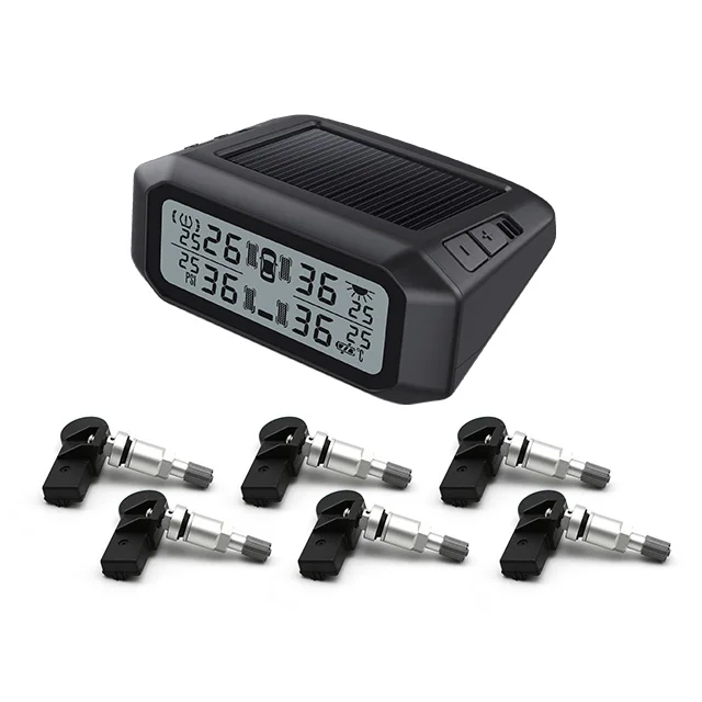 Wireless solar-powered USB decode controller sensor presion de neumaticos tpms tire pressure monitoring system