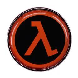 Half Life Lamba Logo Anime przypinki na klapę plecak dżinsy emaliowana broszka kobiety moda biżuteria prezenty Cartoon odznaki