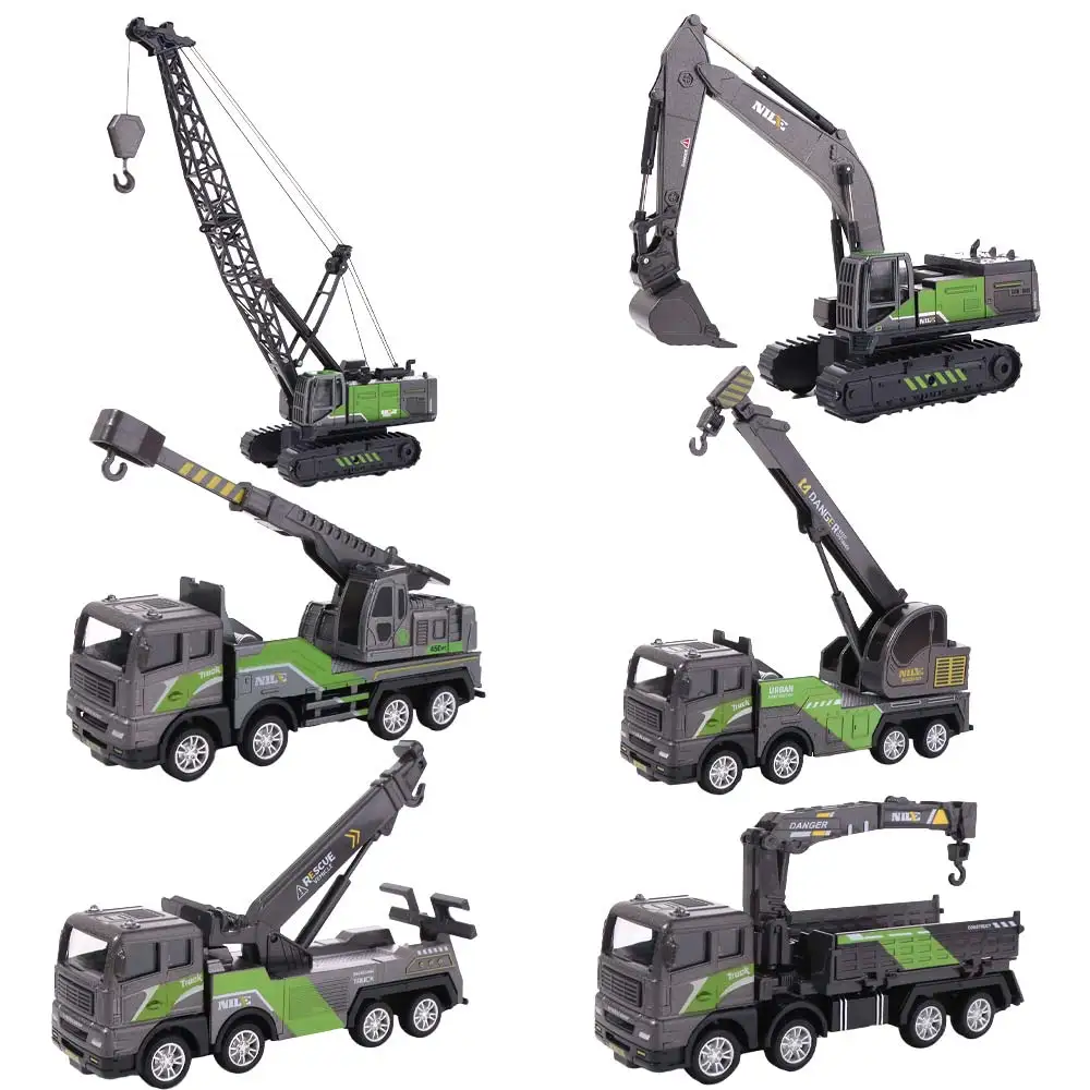 Legering Diecast Techniek Auto Model Simulatie Bulldozer Heftruck Kraanwagen Speelgoed Schaal 1:50 Collectie Voertuig Graafmachine