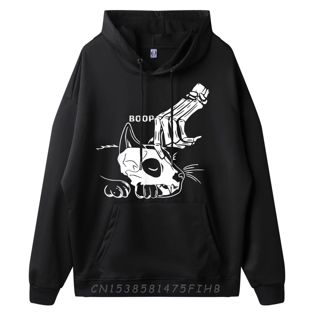 Graphic Hoodies Family O Neck Boop Men Hoodies Vintage Printed Long Sleeve Casual Sweatshirt Cat Lover Gift