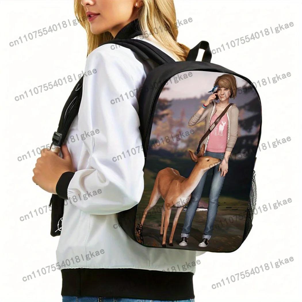 3pcs Life Is Strange Themed Backpack with Pencil Case & Crossbody Bag - Themed Handle Print, Large Capacity School Bookbag Suita