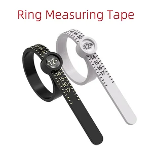 US/UK/EU/HK Size Ring Ruler Ring Measuring Tape Ring Measuring Tool Annular Coil Finger Size Filter with Magnifying Glass