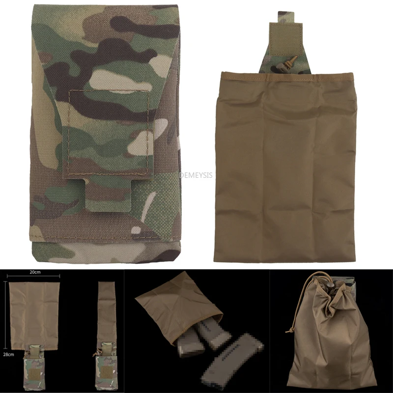 

Tactical Magazine Dump Pouch Airsoft CS Folded Molle Mag Drop Pouches Recycling Bag Shooting Hunting Tools Waist Storage Bag