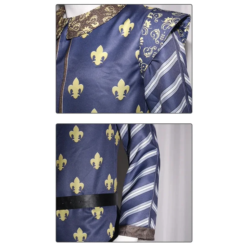 Príncipe encantador topo e calças com cinto cosplay traje halloween masquerade carnaval festa roupas paraena;2'k,8;c'