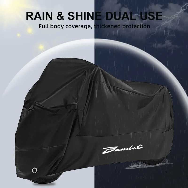 Protector Uv impermeable para motocicleta, cubiertas a prueba de lluvia y polvo para SUZUKI GSF 250 600 600S 650 650S 650N 1200 1250 Bandit 650S