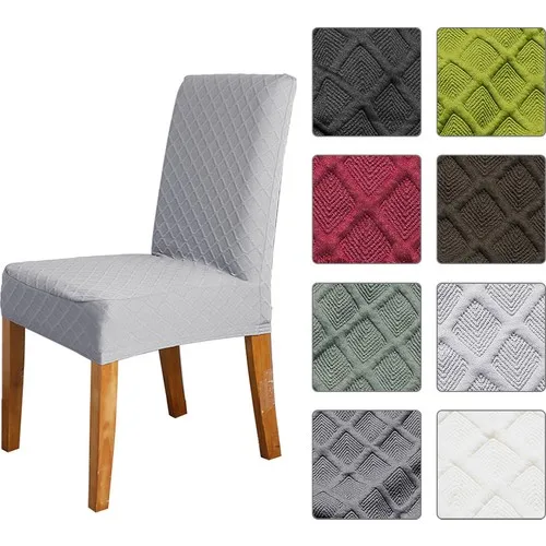 Buyfun Stretch Solid Diamond Lattice Dining Chair Cover Case