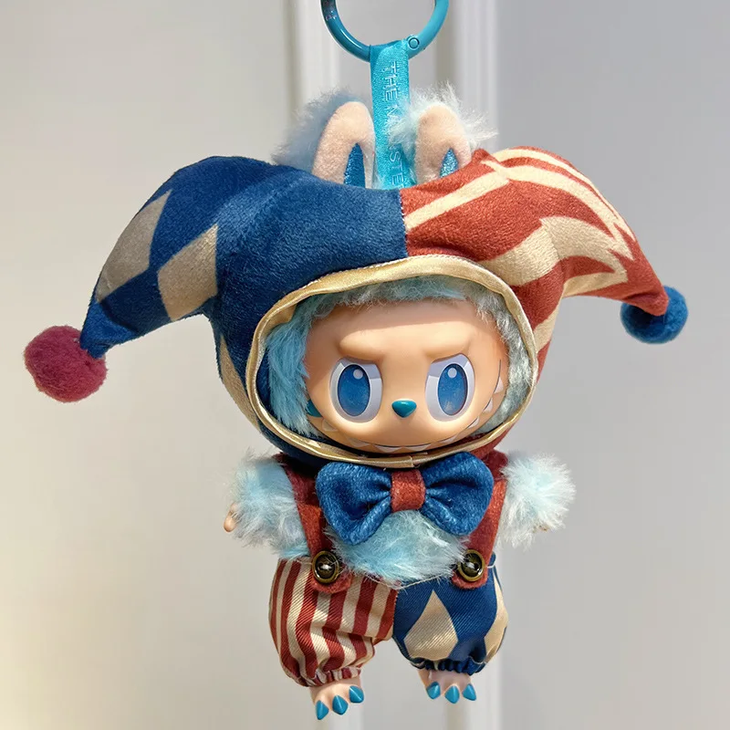 Ubranka dla lalki Labubu (bez lalki), zestaw do przebierania Labubu w strój klauna dla lalki Labubu 10 cm, ekskluzywna sukienka dla Labubu, wyjątkowa sukienka dla Labubu