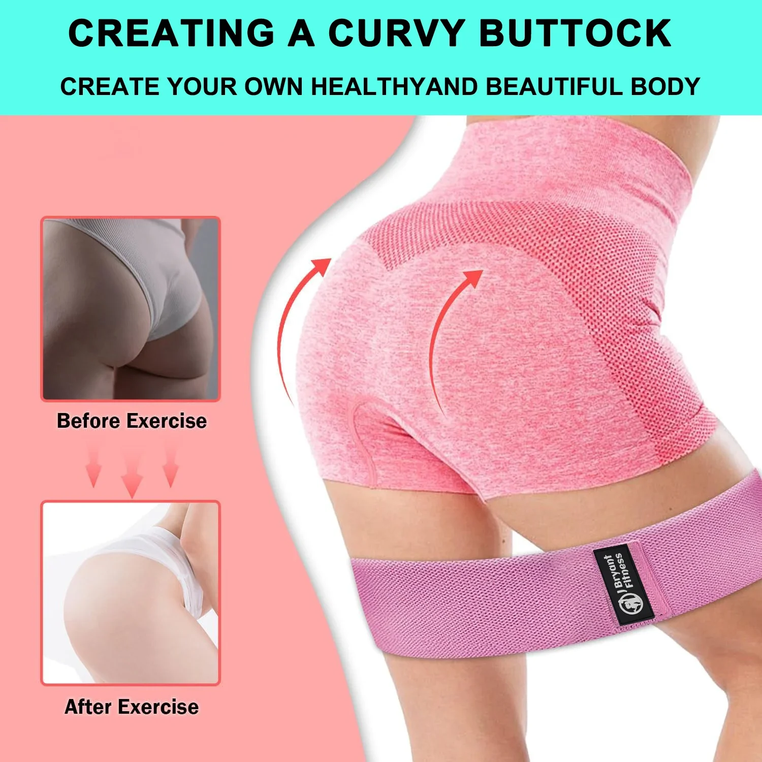 Fabric Resistance Bands  Women & Men Workout Booty Resistance Loop Bands  Squat Training Butt Legs Thigh  Glute Excerse Ykywbike