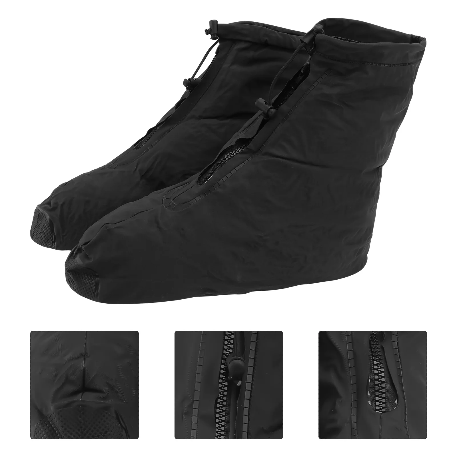 1Pair Waterproof Boot for Various Leg Types Not Easy to Fall Off M Black Waterproof Boot Rain Shoe Cover