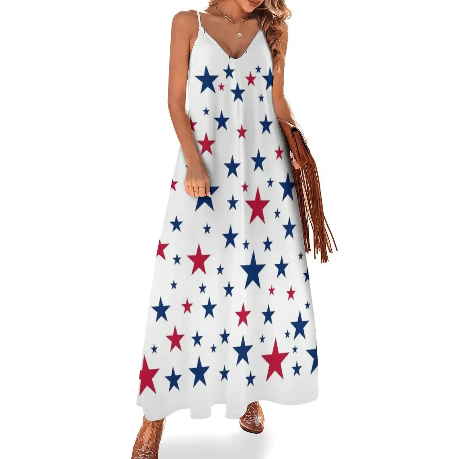 

American Stars 4th July Sleeveless Dress womens clothing chic and elegant evening dress Dress