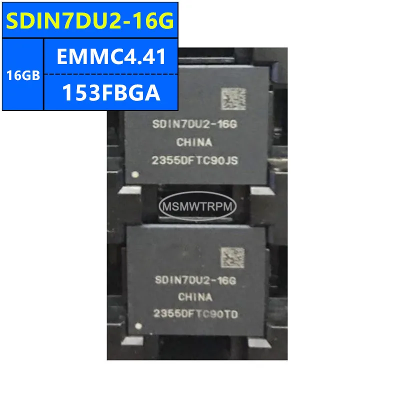 SDIN7DU2-16G SDIN5D2-16G SDIN5D1-16G EMMC4.41 16GB 153FBGA Memory Chip IC Electronic Components New Original