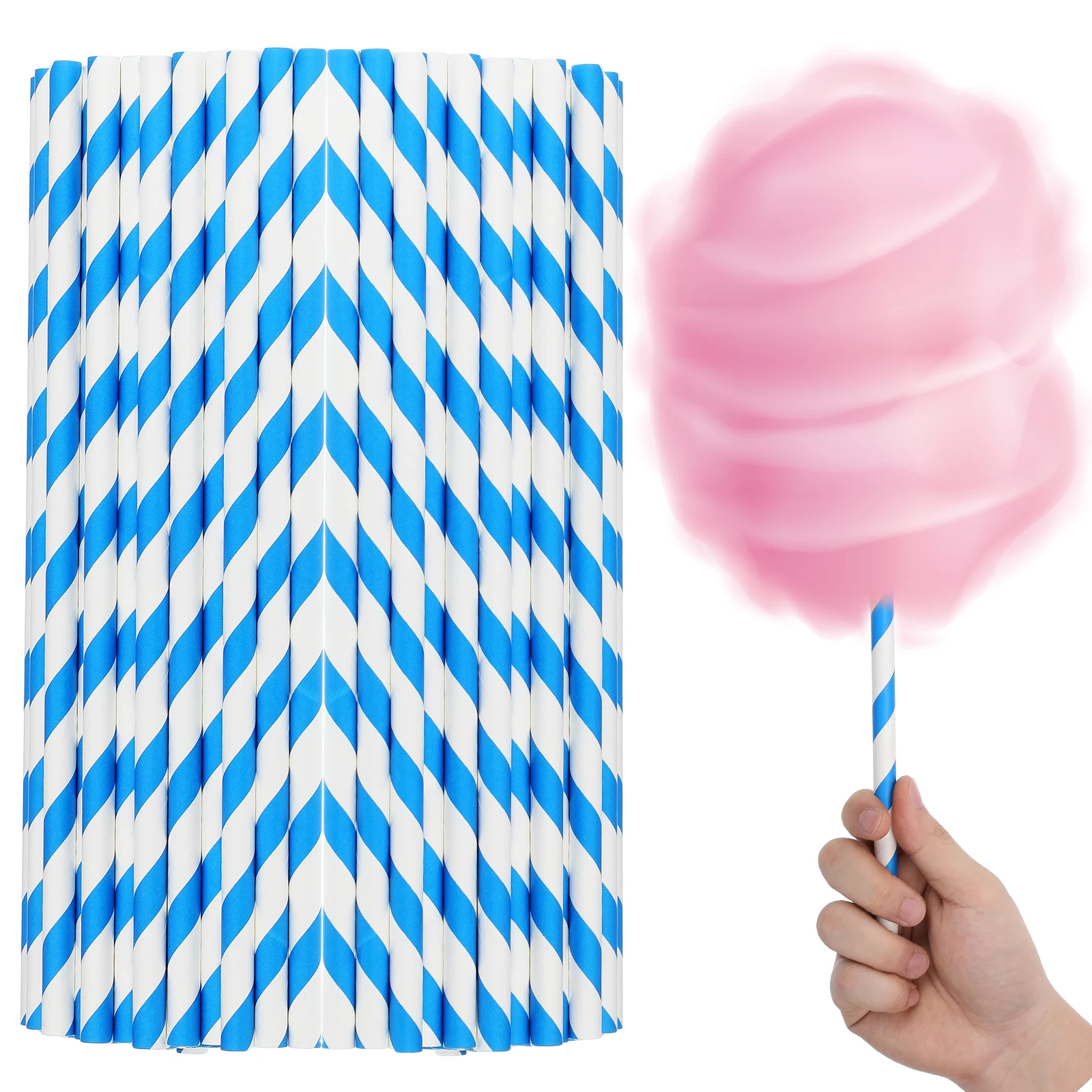 

10x300mm Paper Sticks Consumables for Cotton Candy Machines Commercial Supplies Bulk Use Events Parties Weddings Kitchen