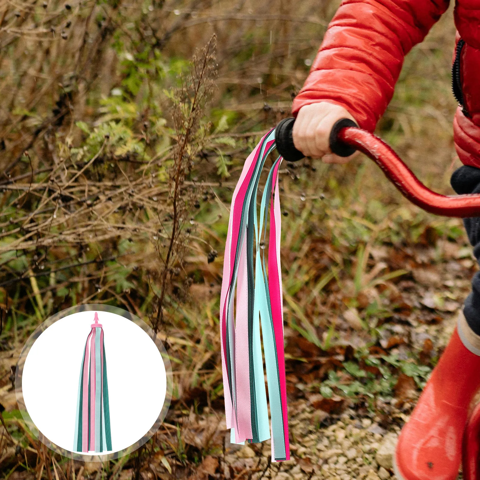 

1Pair Bike Handlebar Streamers Decorative Tassel Ribbon for Scooter Bicycle Handlebar Fun Riding Accessory Colorful Bike