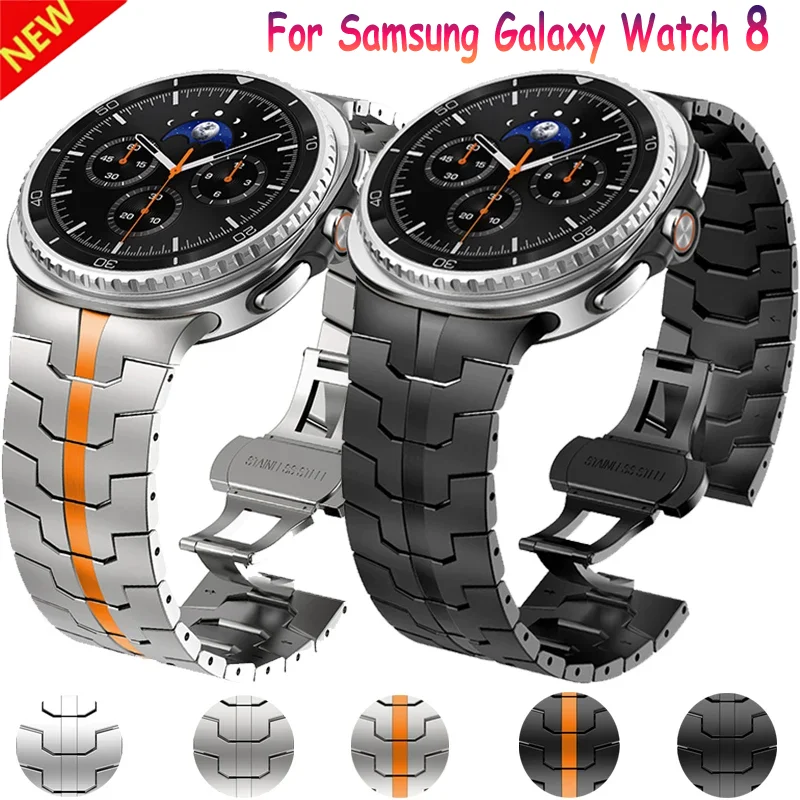 Metall-Edelstahlarmband für Samsung Galaxy Watch 8 40 mm 44 mm, modisches Business-Stil-Armband für Galaxy Watch 8 Classic 46 mm
