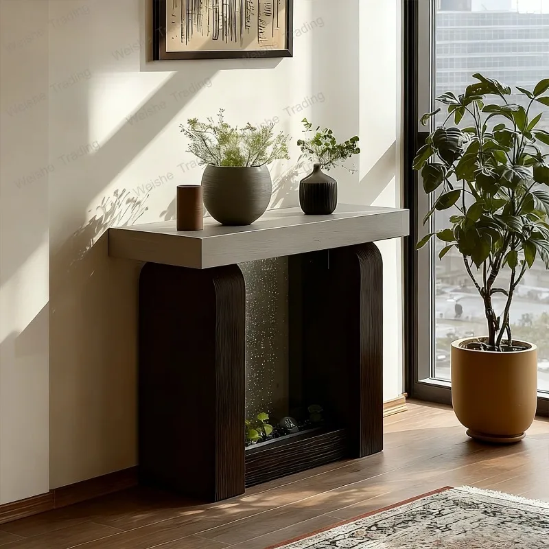 Entrance cabinet floor-to-ceiling water feature small apartment courtyard self-circulating water floor cylinder ornament