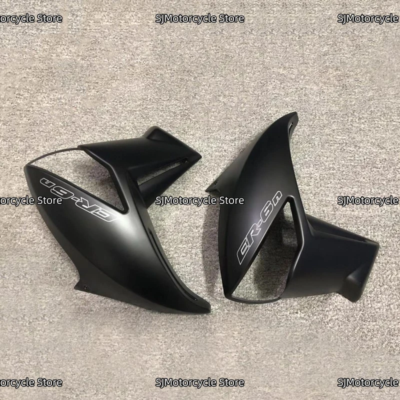 ماتي الأسود دراجة نارية هدية اليسار اليمين لوحة غطاء الكسوة القلنسة الإطار حماة صالح لكاواساكي ER-6N ER6N ER 6N 2009-2011 #2