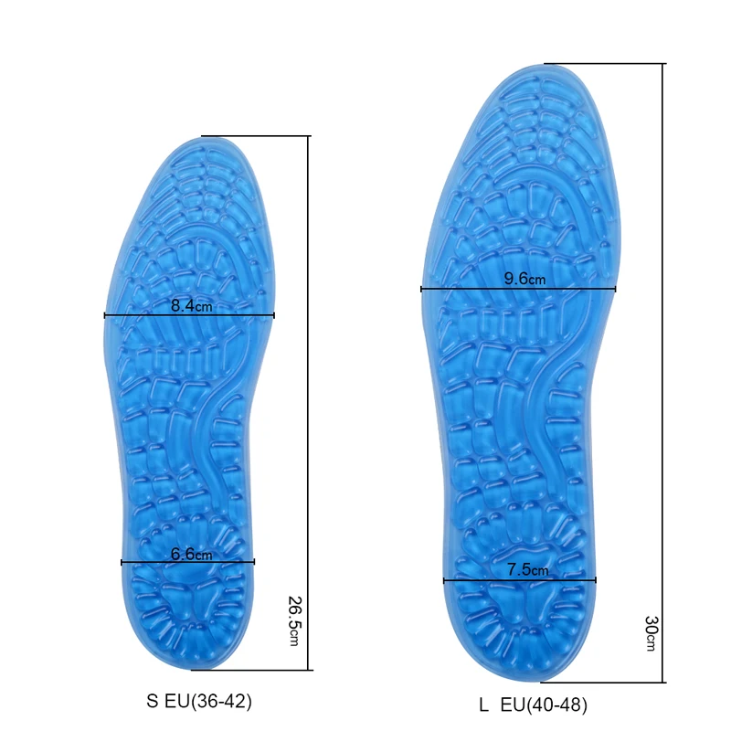 Silicone Gel Sports Insoles Pads For Sneakers Shoes Men Women Massage Foot Care Shoe Insole Soles Cushion Pad Inserts Padding