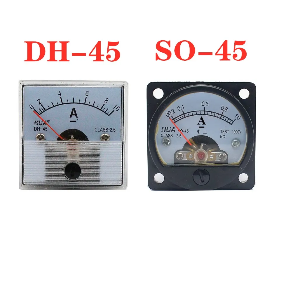 SO-45 / DH-45DC Amperometro Puntatore analogico DC1A2A3A5A10A15A20A30A Tester di corrente per test elettrico