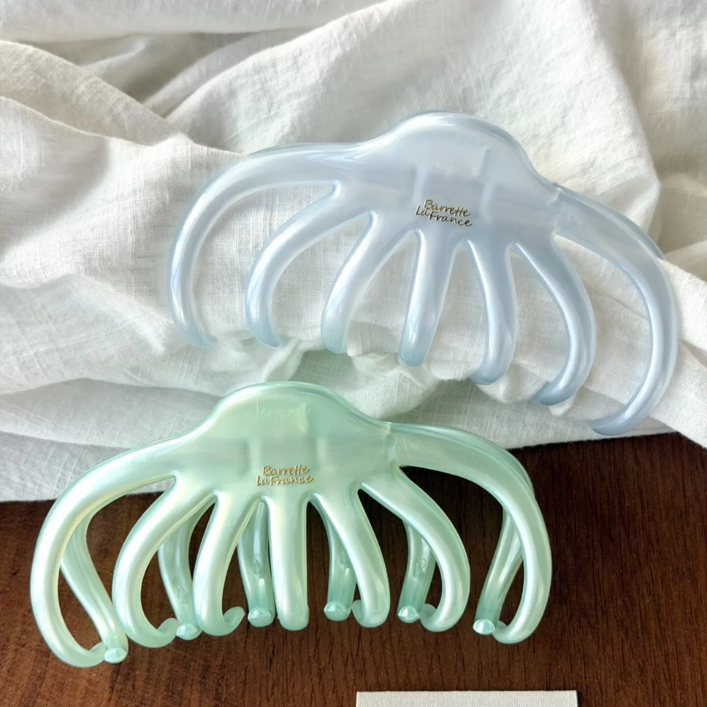 Korea Large Colorful Jelly Pumpkin Hair Claws Clip  Women Elegant Big Hair Back Of Head Coiled Shark  Ponytail Clip Accessories - view 2