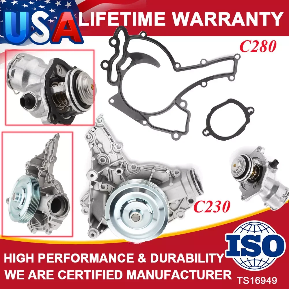 

Carbole Water Pump W/Gasket AW9142 For 06-14 Benz ML350 C350 C280 C230 E350 SLK350 2.5L