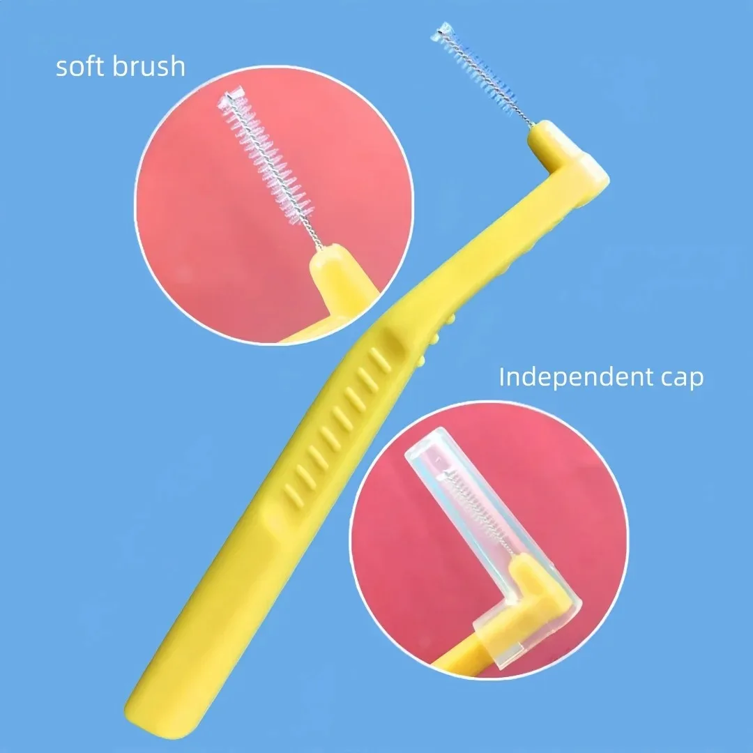 Easy Clean Teeth 20Count For Cleaning Interdental Brush Cleaners Dental Tooth Flossing Head Oral Hygiene Angle With PortableCase