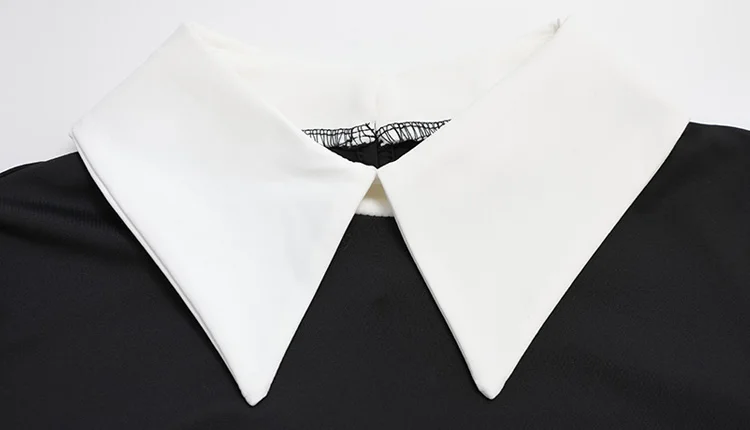 CNYISHE Turn-down Collar Solid Patchwork Long Sleeve Women Dresses Hip Wrap Fashion Sheath Outfits Female Sexy Club Bodycon Robe