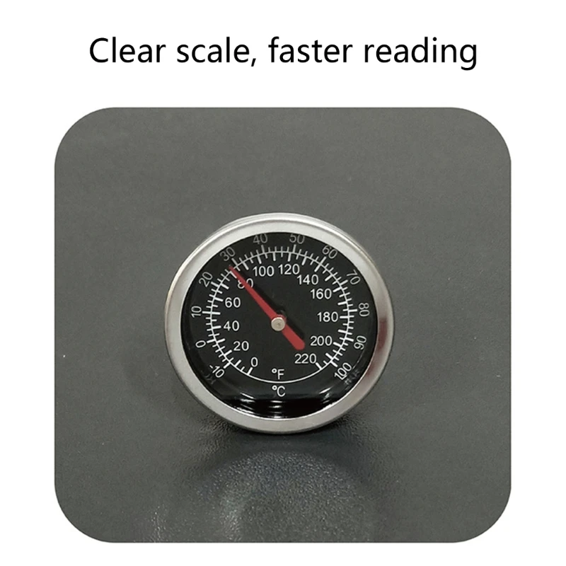 Dial Thermometer 1/4 NPT Thread Joint Stainless Steel Temperature Meter Gauge -10-100℃/0-220ºF for Boiler Tea Pot Kettle