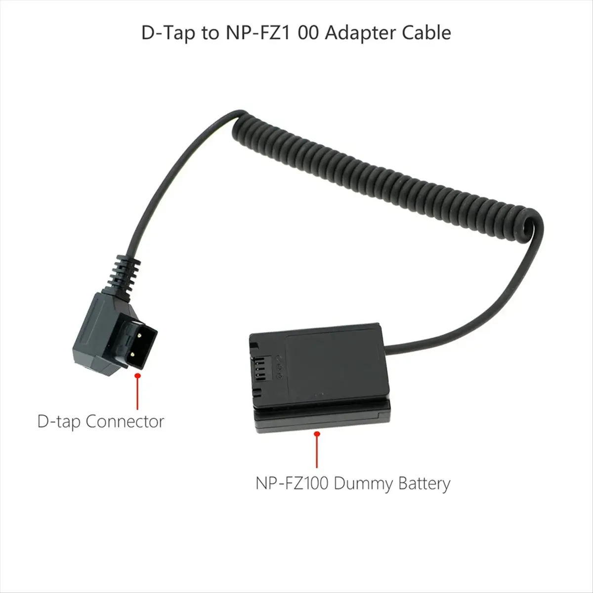 Portable NP FZ100 Dummy Battery to D-Tap for V-Mount BP Battery for A7r3/A7M3/A7S3/Fx3 A9