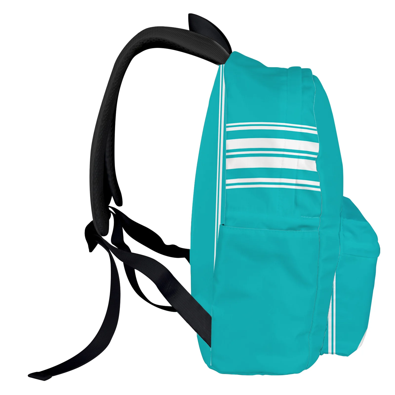 Mochila rústica de viagem Farmhouse, listras teal, mochilas escolares de alta capacidade, moda masculina e feminina