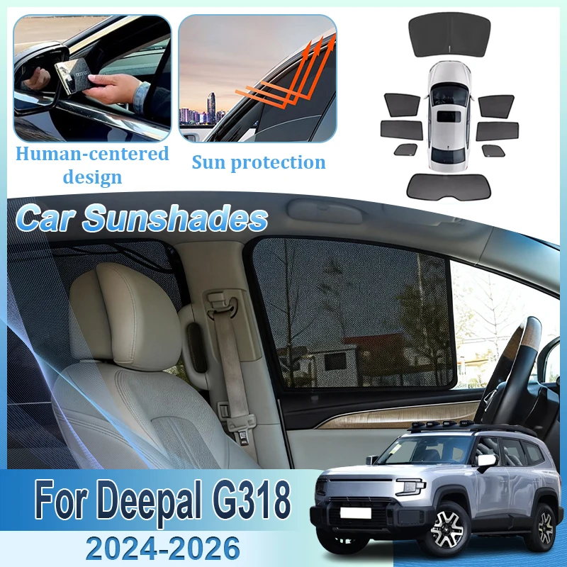 For Deepal G318 Accessories 2024 2025 2026 Auto Mesh Sunshades Sun Shade Shield Windshield Curtain Window Cover Protection Parts